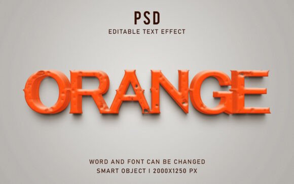 Bring Summer to Life with the Orange Fruit Text Effect – Editable PSD