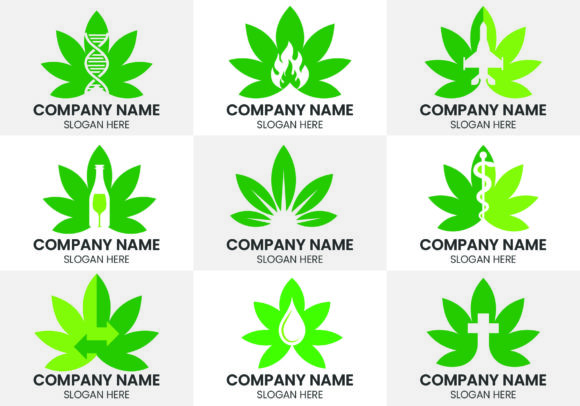 Comprehensive Cannabis Marijuana Logo Icon Set for Branding