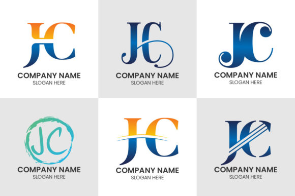 Crafting a Modern Identity with the Initial Letter J C Logo Set