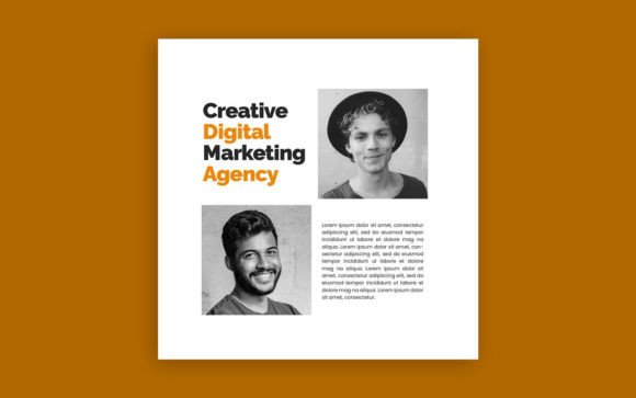 Digital Marketing Agency Post Template: Editable Design Files