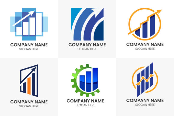 Elevate Your Brand with Marketing Idea and Finance Logo Set