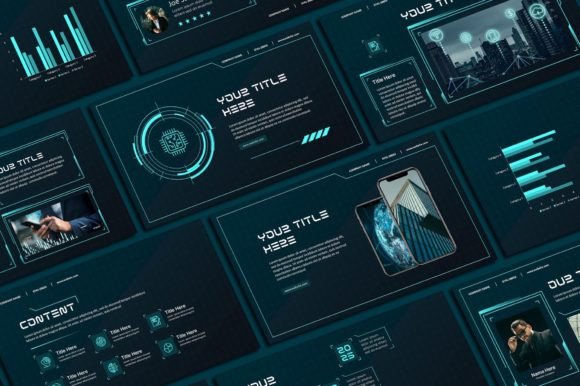Hologram Technology Powerpoint Template: Designing the Future