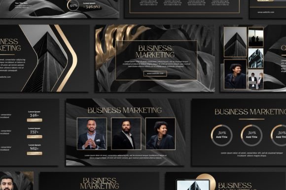 Luxury Powerpoint Template: Sky Creation's Futuristic Design Asset