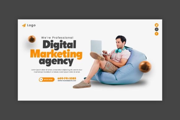 Marketing Agency Web Banner Template: Design Made Simple