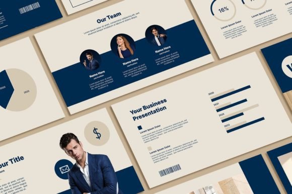 Minimal Blue Powerpoint Template: A Modern Design Asset
