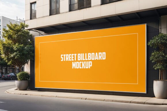 Street Billboard Mockup: Your Design on the Urban Stage